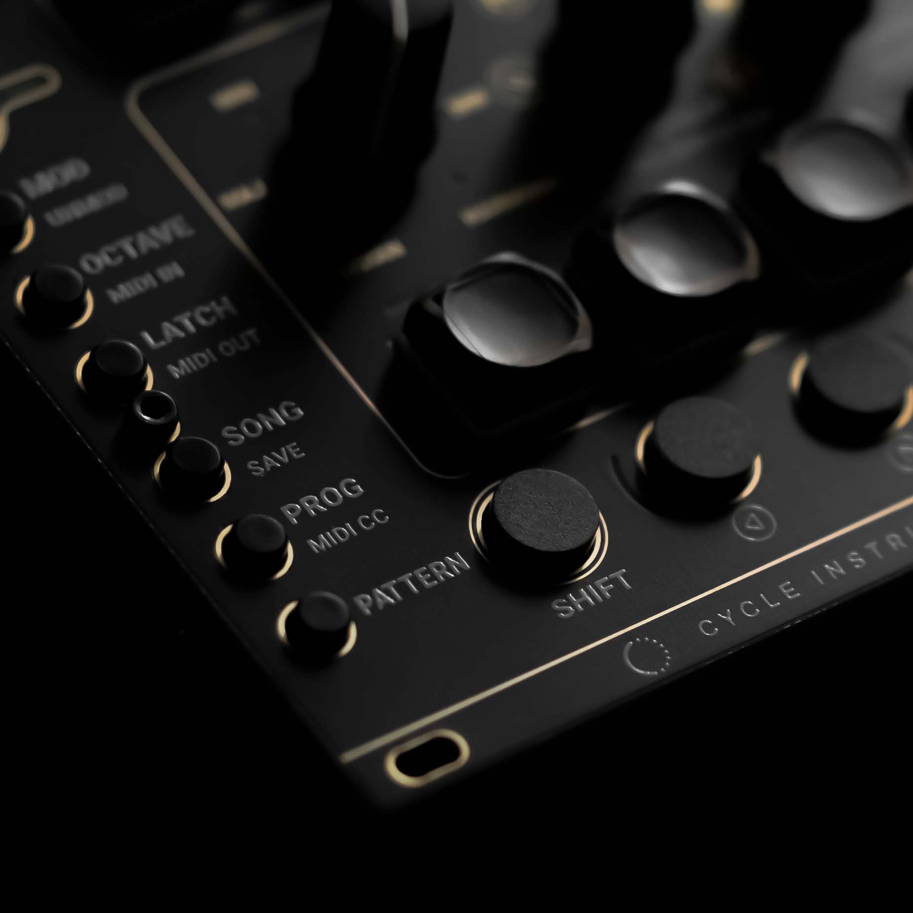 cropped studio photo of Tetrachords Eurorack sequencer