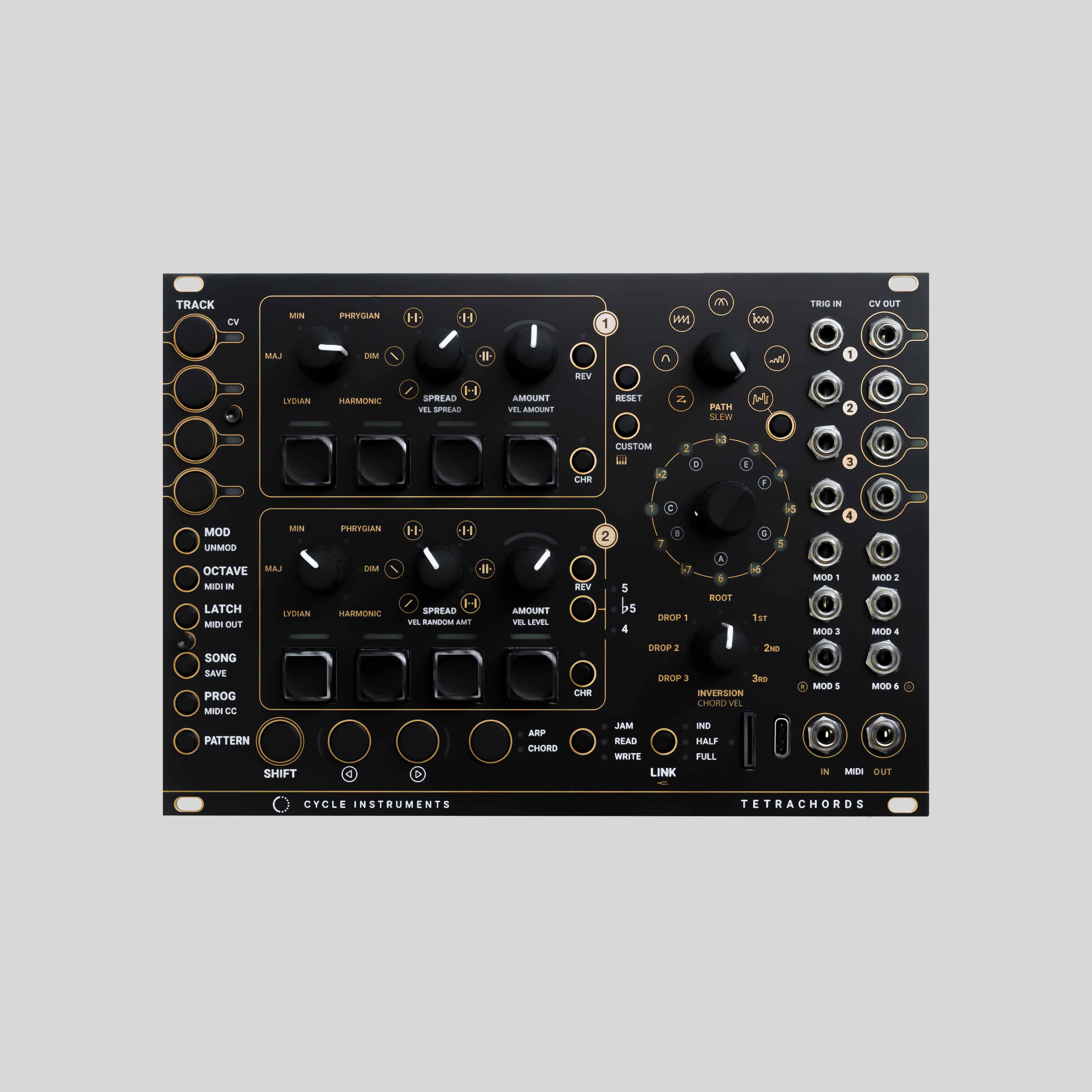 Tetrachords panel shot.
